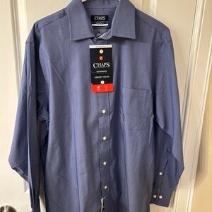 Chaps Men's Classic Blue Dress Shirt